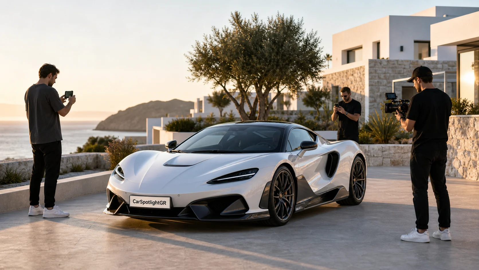Supercar CarSpotlightGR που φωτογραφίζεται και βιντεοσκοπείται από την ομάδα μας